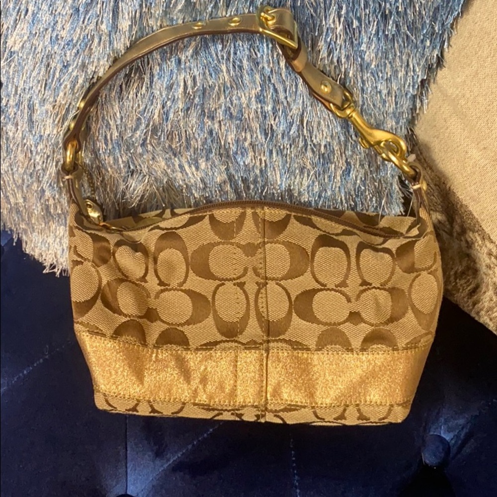 Coach Mini Bag Metallic Gold